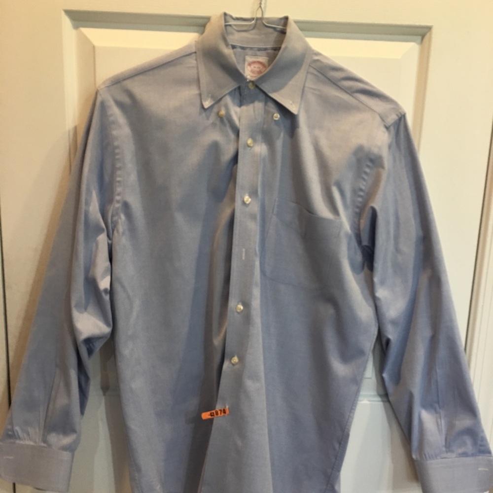 Brooks Brothers Blue Pinpoint Oxford Button Down